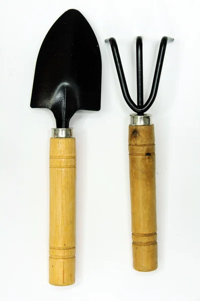 Spade och trädgårdsarbete gaffel — Stockfoto