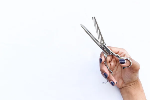 Hair's scissors in hands — Stock Photo, Image