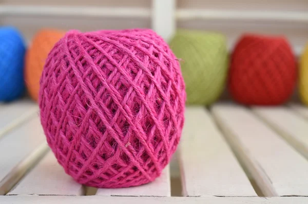 Colorful yarn for crocheting — Stock Photo, Image