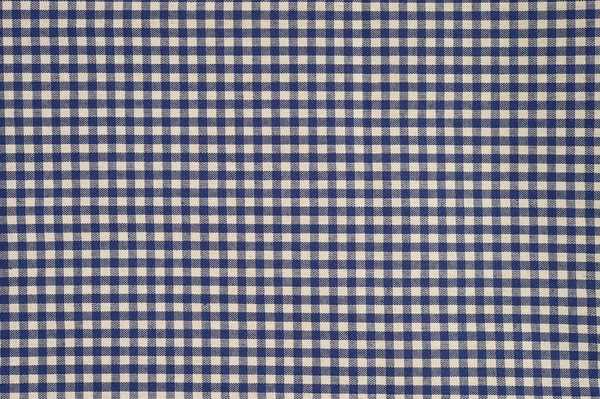 蓝色和白色的格子布背景与织物纹理 — 图库照片