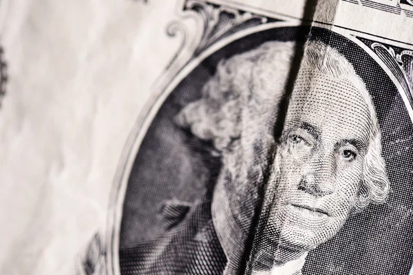 Başkan Washington bir dolarlık banknot üzerinde portresi — Stok fotoğraf