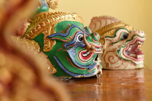 Hua Khon (thailändska traditionella Mask) används i Khon - thailändsk traditionell dans — Stockfoto