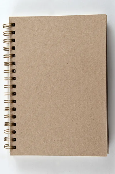 Notebook em branco isolado no fundo branco — Fotografia de Stock