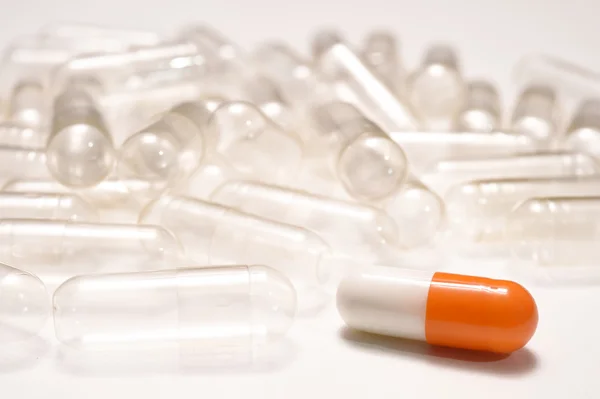 Capsules pill on white background — Stock Photo, Image