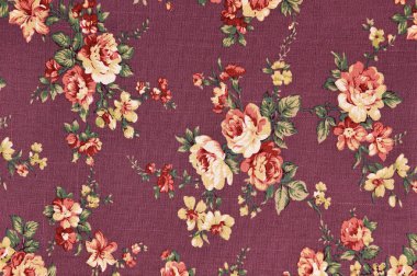 Arka plan doku kumaş çiçek desenli