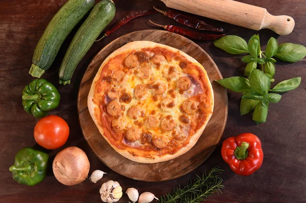 Pizza ve pizza için taze sebze — Stok fotoğraf