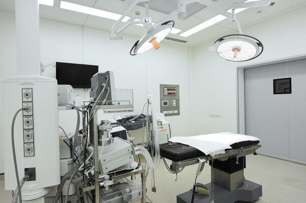 equipment and medical devices in modern operating room