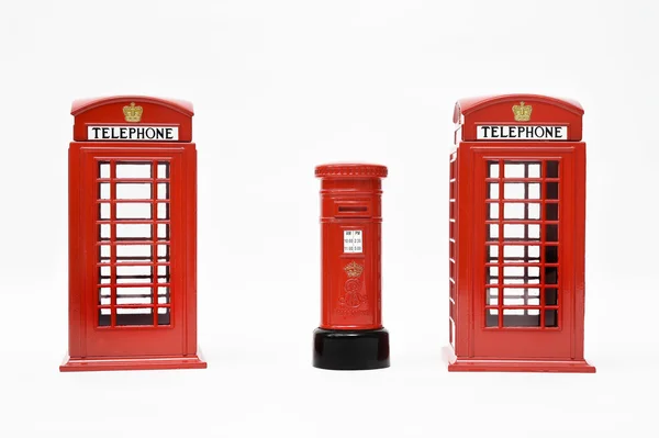 ロンドン郵便ポスト、電話ボックス — ストック写真