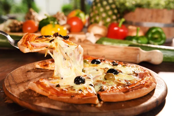 Pizza ve pizza için taze sebze — Stok fotoğraf