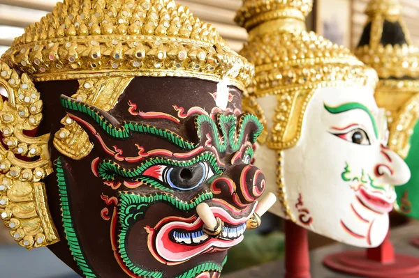Hua Khon (thailändska traditionella Mask) används i Khon — Stockfoto
