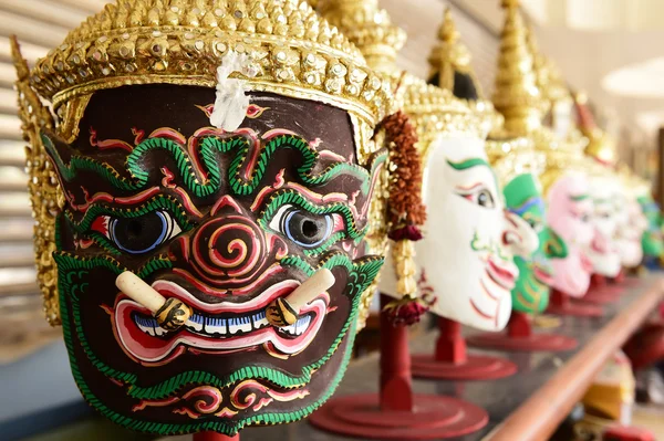 Hua Khon (Thai traditionel maske) bruges i Khon - Stock-foto