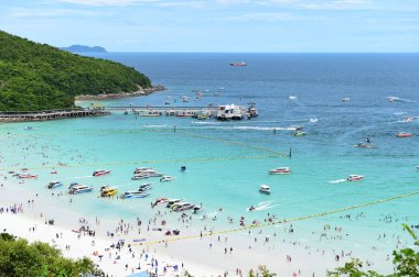 Koh Larne Adası tropik beach, en ünlü adanın pattaya City