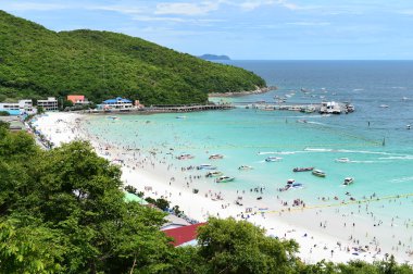 Koh Larne Adası tropik beach, en ünlü adanın pattaya City