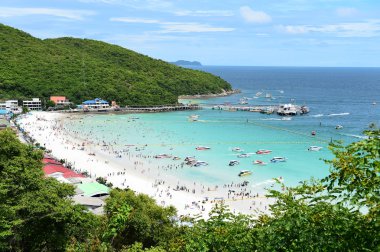 Koh Larne Adası tropik beach, en ünlü adanın pattaya City