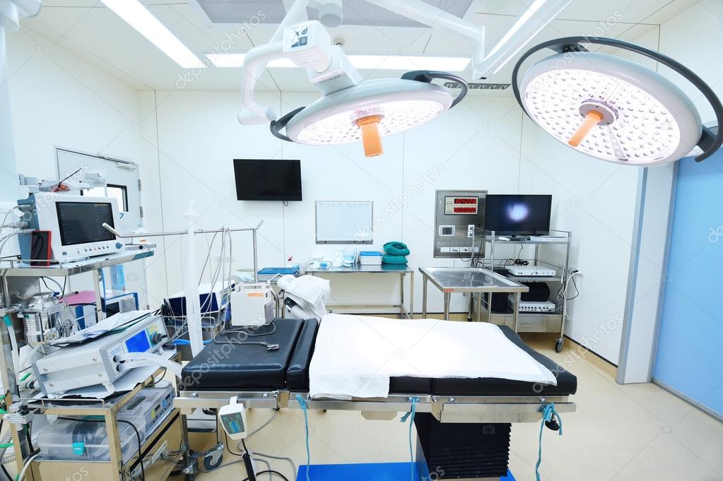 equipment and medical devices in modern operating room