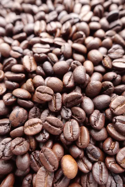 Close up van koffiebonen achtergrond — Stockfoto