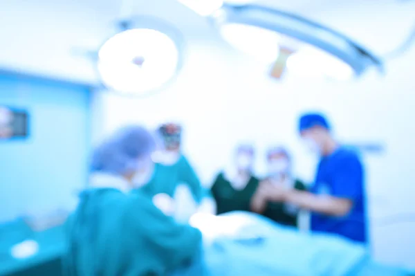 Blur of group of veterinarian surgery in operation room — Stock Photo, Image