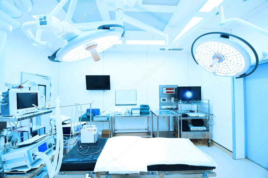 equipment and medical devices in modern operating room