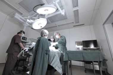 Veteriner Cerrahi operasyon odasında grup seçmeli renk tekniği ve aydınlatma sanat ile alıyorum