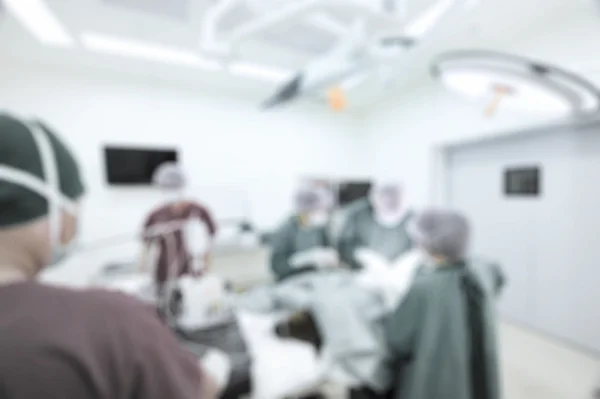 Blur of group of veterinarian surgery in operation room — Stock Photo, Image