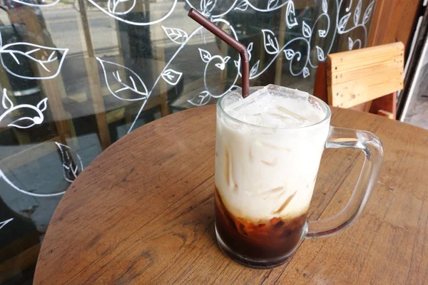 Ice kaffe med mjölk — Stockfoto