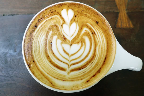 Tasse de café latte art — Photo