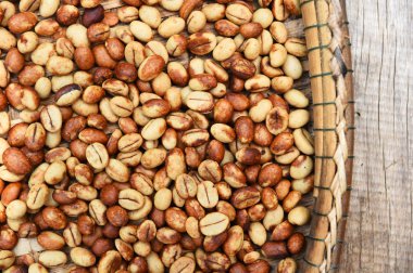 Arka plan için kahve çekirdekleri