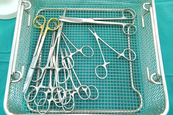 Detail shot of steralized surgery instruments — Stock Photo, Image