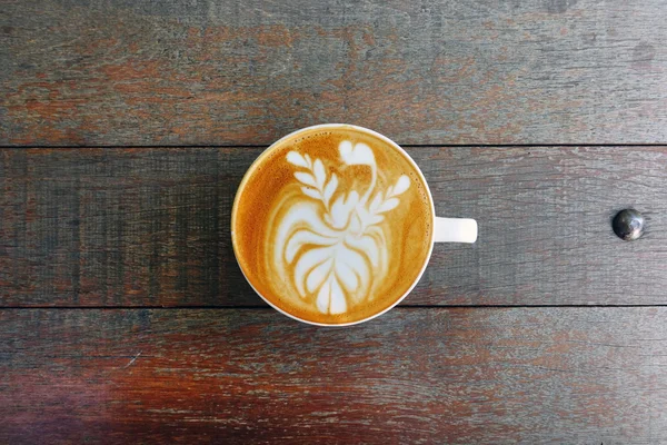 Tasse de café latte art — Photo