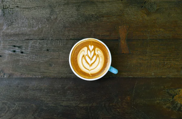 Kopp latte art kaffe — Stockfoto