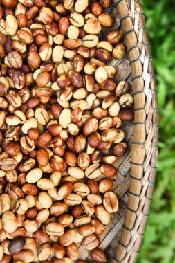 Arka plan için kahve çekirdekleri