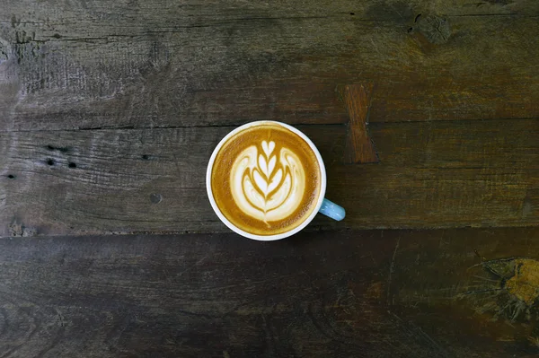 Tasse Latte Art Kaffee — Stockfoto