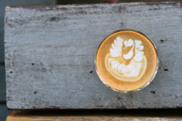 Latte art kávét — Stock Fotó