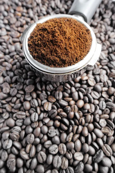 Close up de grãos de café fundo — Fotografia de Stock