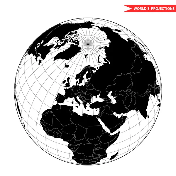 Европейское Полушарие Вид Мир Космоса — стоковый вектор