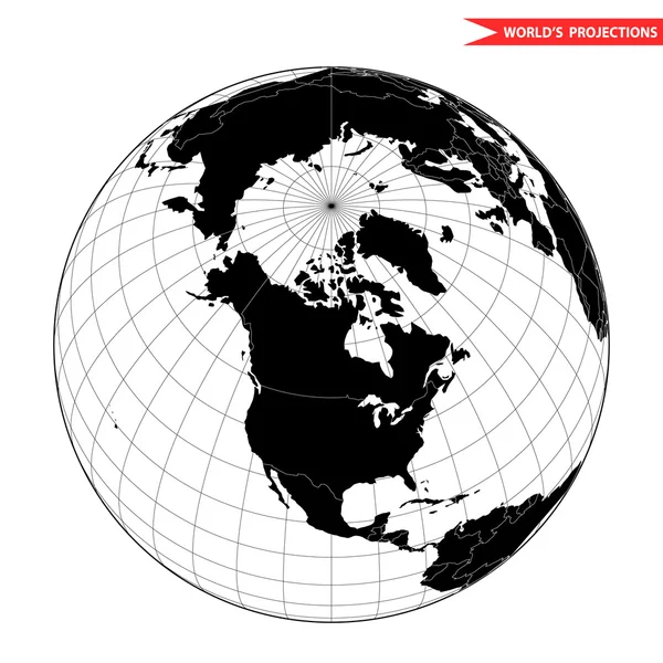 Hémisphère Américain Vue Monde Depuis Icône Espace — Image vectorielle