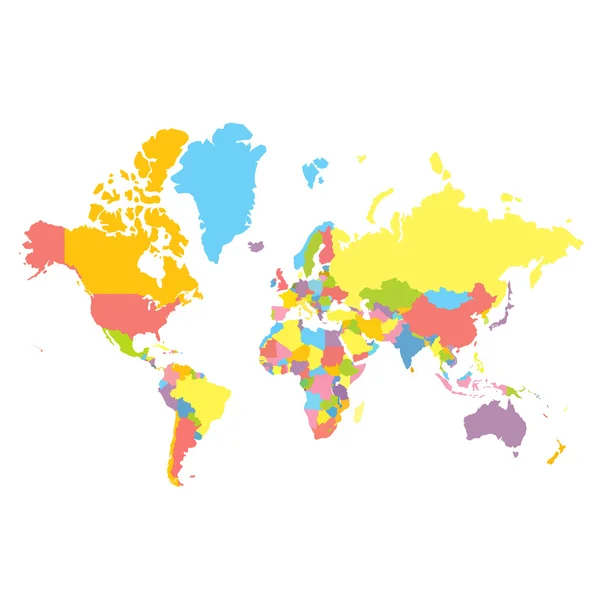 Carte du monde politique vectorielle — Image vectorielle