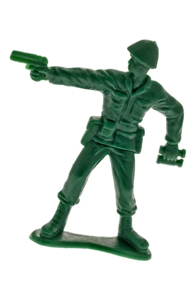 Grön modell Toy Soldier — Stockfoto