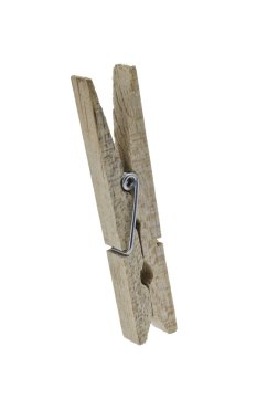 Tek ahşap giysi peg