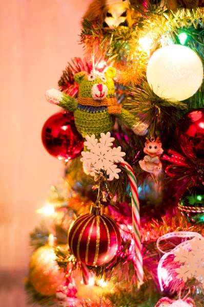 Decorated Christmas tree — Stock Photo, Image