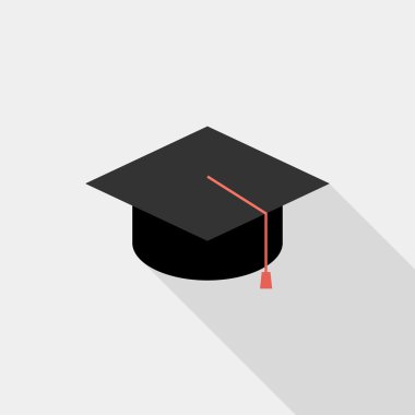 kare akademik cap simgesi.