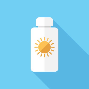 Şişe güneş krem simgesiyle