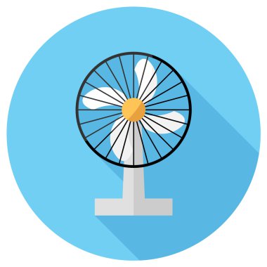Household electric fan icon clipart