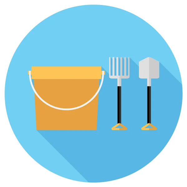 Bucket and shovel icon — Stock Vector