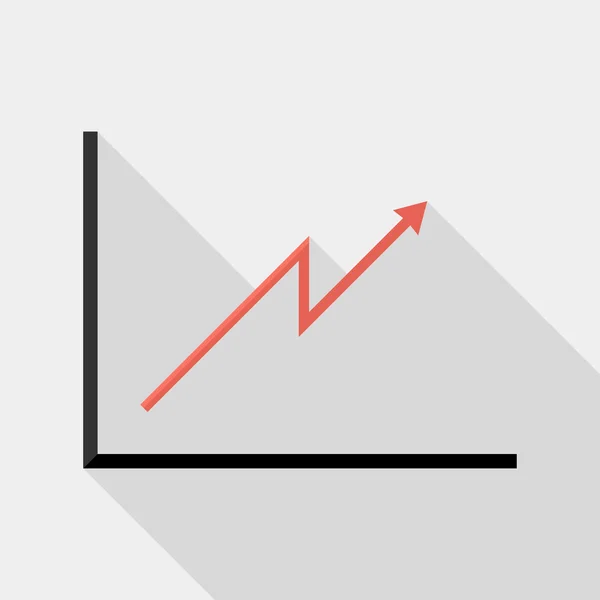 Business graph icon — Stock Vector