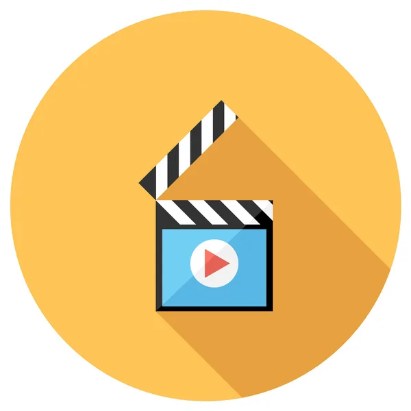 Filmklapper pictogram — Stockvector