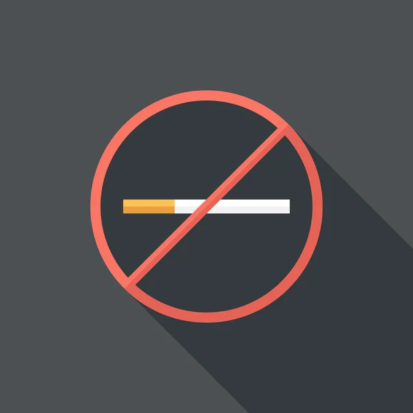 Brak ikony dla niepalących. — Wektor stockowy