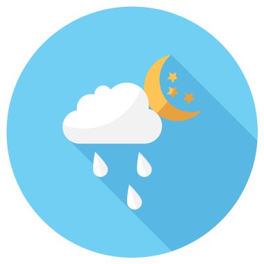 Kısmen bulutlu duşlar simgesiyle.