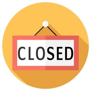 Kapalı düz simgesi