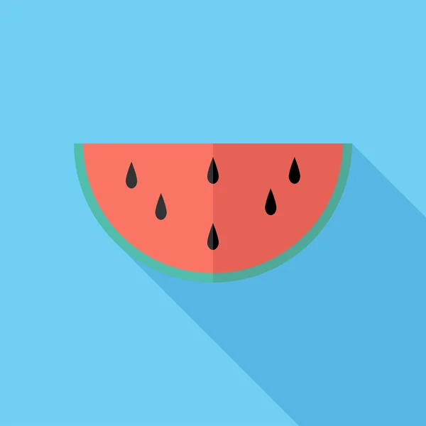 Watermelon flat icon. — Stock Vector